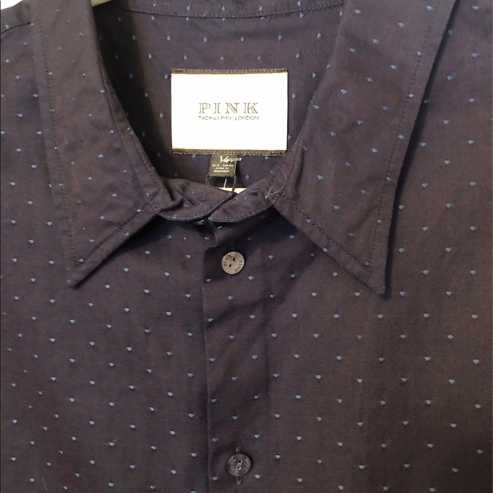 Thomas Pink London Long Sleeve Shirt 16 NWT